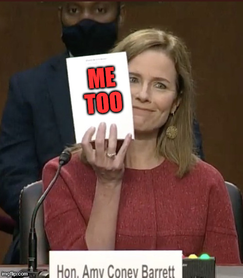 Amy Coney Barrett | ME TOO | image tagged in amy coney barrett | made w/ Imgflip meme maker