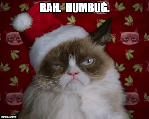Grumpy Cat Christmas | BAH.  HUMBUG. | image tagged in grumpy cat christmas | made w/ Imgflip meme maker