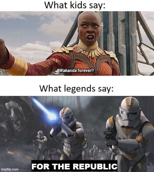 For the republic | image tagged in funny,star wars,avengers,marvel,dc comics,video games | made w/ Imgflip meme maker