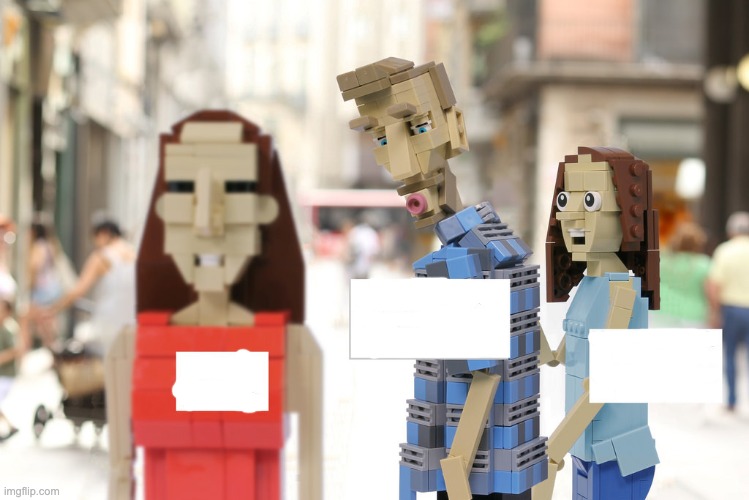 High Quality Distracted Boyfriend Lego Version Blank Meme Template