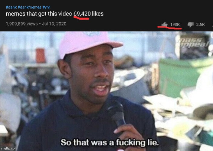 image tagged in so that was a lie,youtube,memes,lies,meme | made w/ Imgflip meme maker