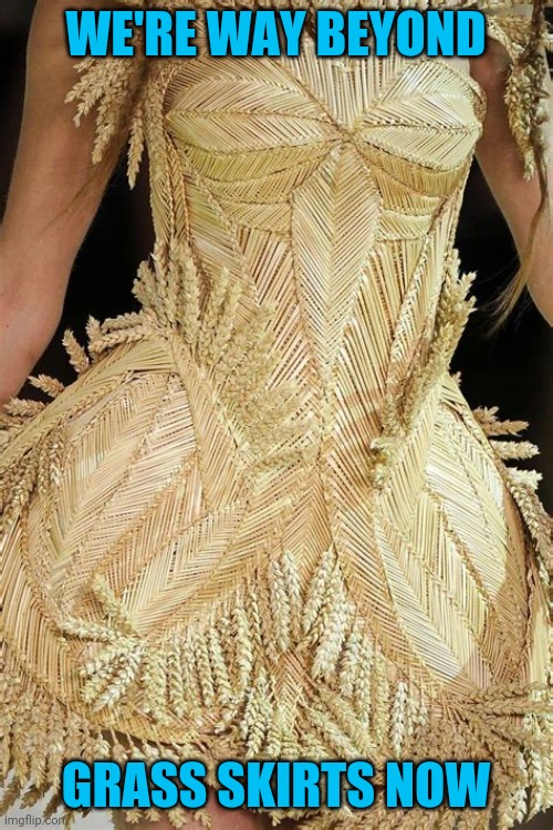 WE'RE WAY BEYOND GRASS SKIRTS NOW | made w/ Imgflip meme maker