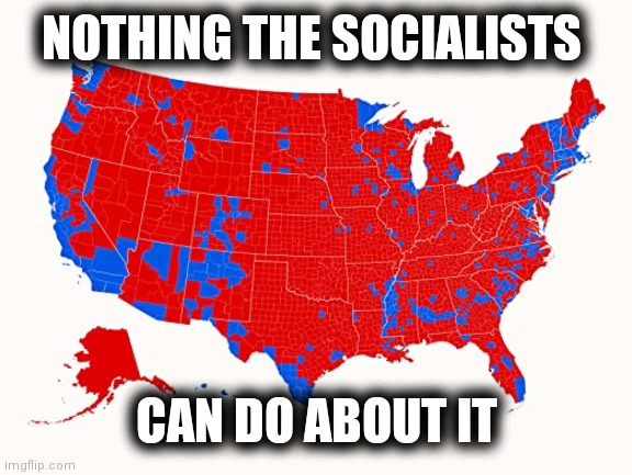 Trump 2020 landslide | NOTHING THE SOCIALISTS CAN DO ABOUT IT | image tagged in trump 2020 landslide | made w/ Imgflip meme maker