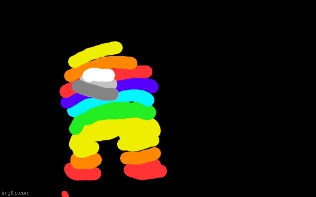 Rainbow among us Oc Named: Rainposter! | image tagged in white screen,rainposter,among us | made w/ Imgflip meme maker