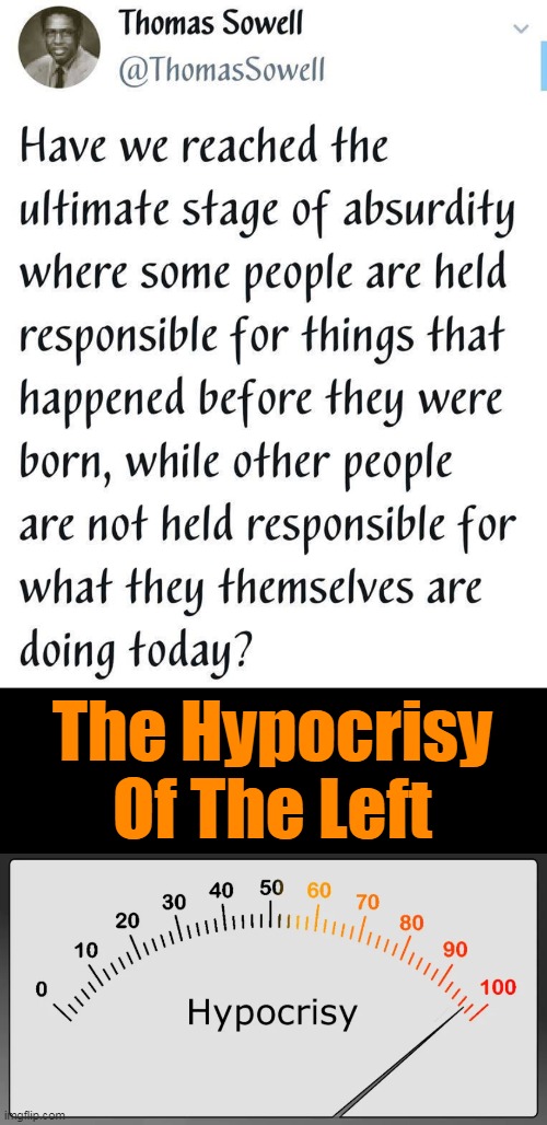 Yes, We Have Reached The Ultimate Stage Of Absurdity, Dr. Sowell | The Hypocrisy Of The Left | image tagged in politics,political meme,democratic socialism,liberal hypocrisy,hypocrites,insanity | made w/ Imgflip meme maker