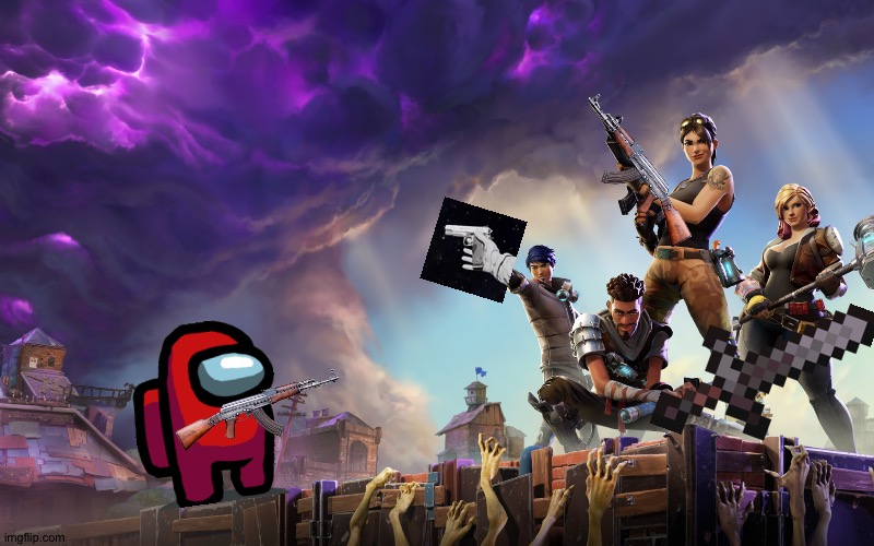 Fortinite but it's full of memes | image tagged in fortnite | made w/ Imgflip meme maker