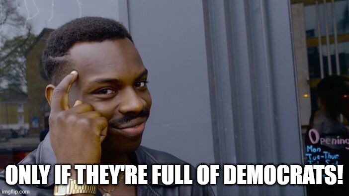 Roll Safe Think About It Meme | ONLY IF THEY'RE FULL OF DEMOCRATS! | image tagged in memes,roll safe think about it | made w/ Imgflip meme maker
