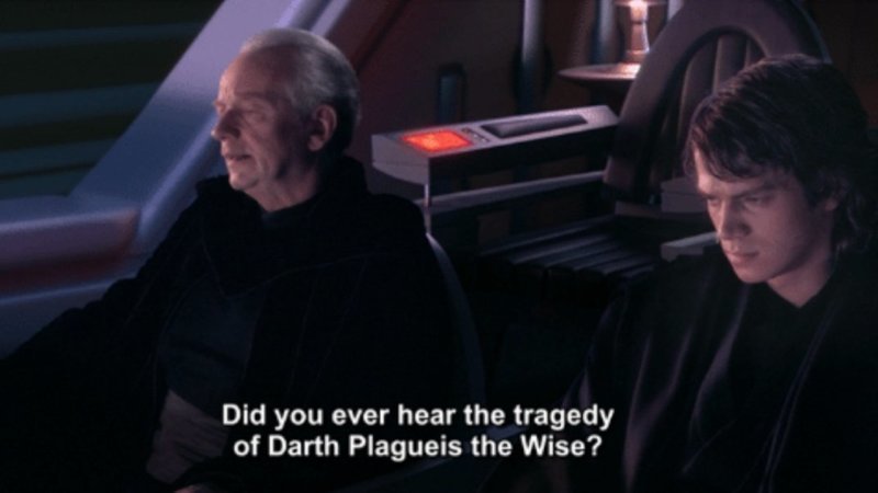 High Quality Tragedy of Darth Plagueis the Wise Blank Meme Template