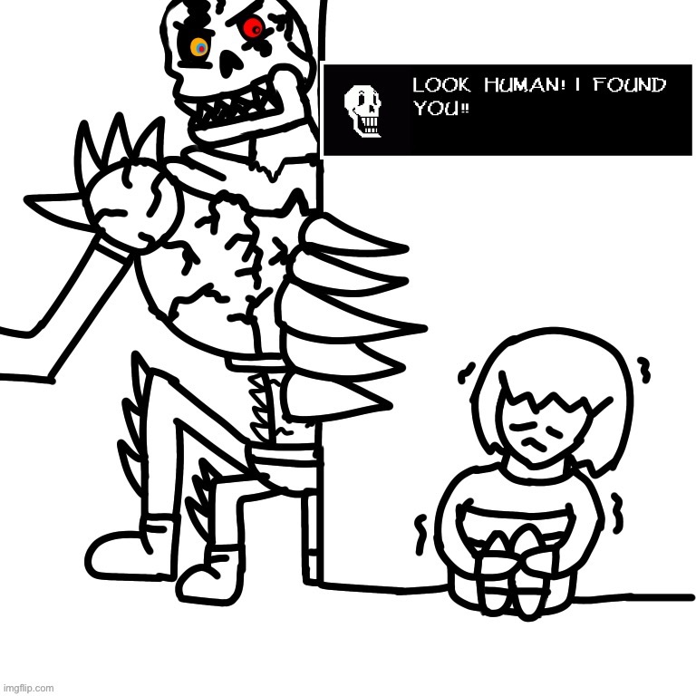 Im the great Papyrus... Im a expert on hide and seek!!! | image tagged in memes,funny,papyrus,frisk,undertale,drawings | made w/ Imgflip meme maker