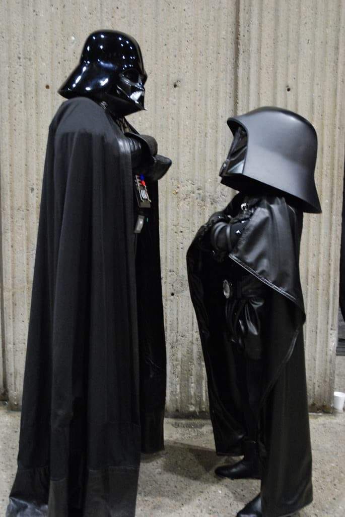 High Quality Darth Vader and Dark Helmet Blank Meme Template