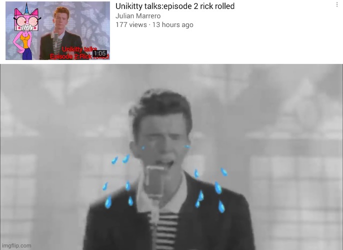 See something say something | image tagged in unikitty,rickroll,never gonna give you up | made w/ Imgflip meme maker