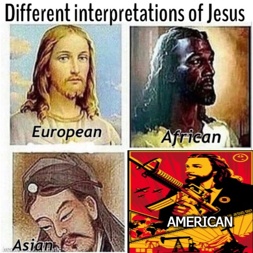 AMERICAN | image tagged in jesus | made w/ Imgflip meme maker