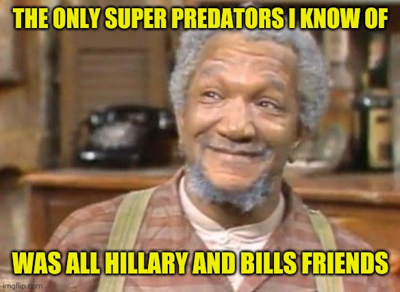 THE ONLY SUPER PREDATORS I KNOW OF WAS ALL HILLARY AND BILLS FRIENDS | made w/ Imgflip meme maker