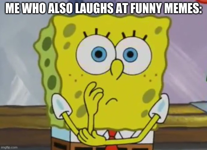 Dumbfounded Spongebob | ME WHO ALSO LAUGHS AT FUNNY MEMES: | image tagged in dumbfounded spongebob | made w/ Imgflip meme maker