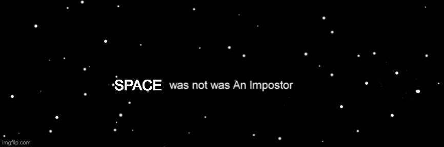 Among us not the imposter | SPACE | image tagged in among us not the imposter | made w/ Imgflip meme maker