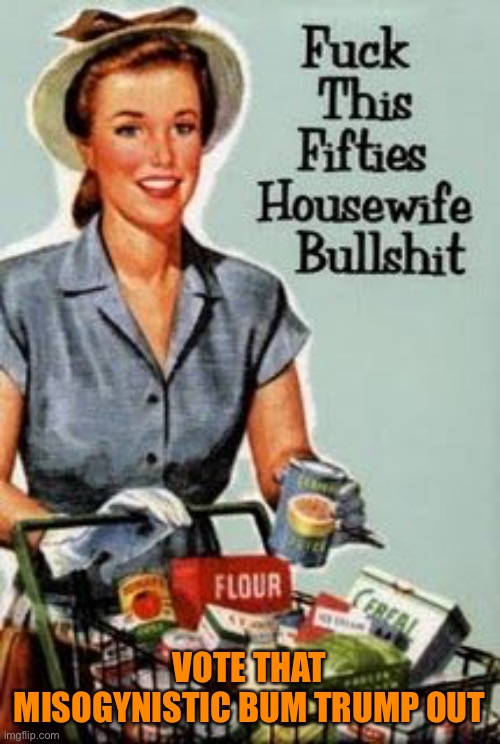 VOTE THAT MISOGYNISTIC BUM TRUMP OUT | made w/ Imgflip meme maker