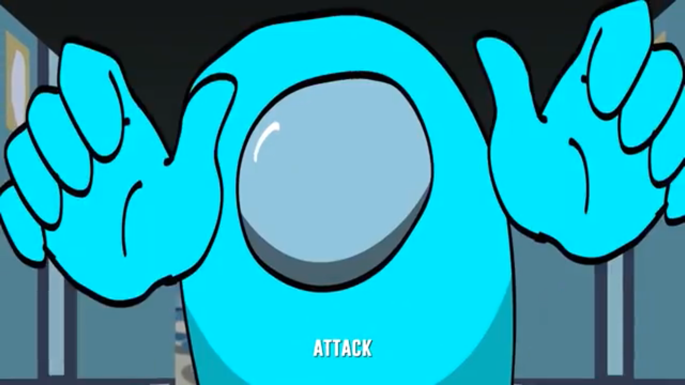 High Quality Among us attack Blank Meme Template
