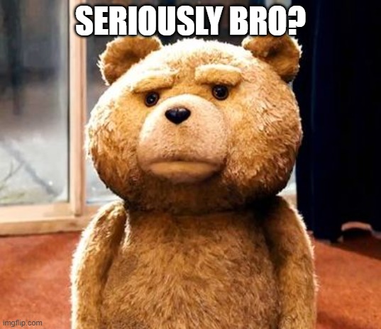 TED | SERIOUSLY BRO? | image tagged in memes,ted | made w/ Imgflip meme maker