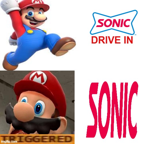 Mario Fans Be Like: | DRIVE IN | image tagged in mario,triggered,memes,funny,auuuugh,dastarminers awesome memes | made w/ Imgflip meme maker