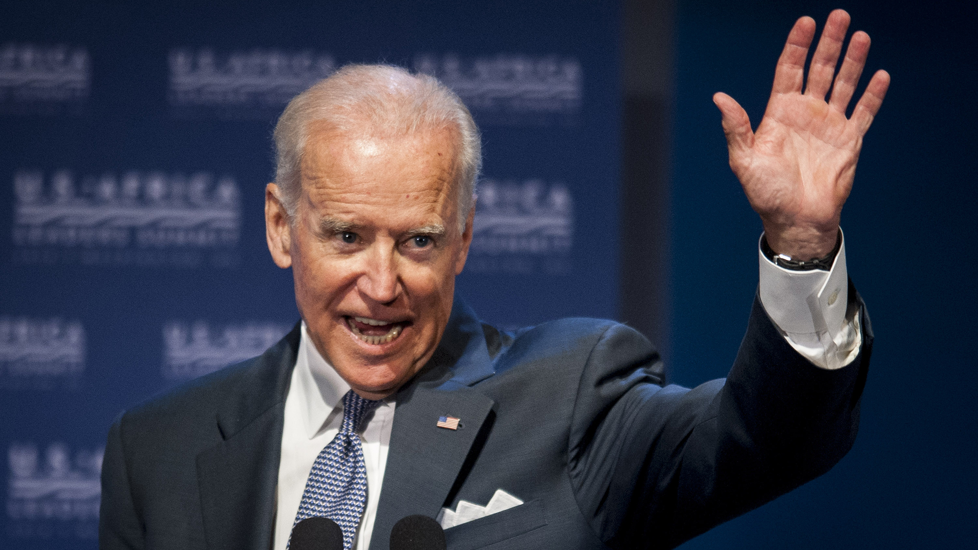 High Quality Joe Biden waves Blank Meme Template