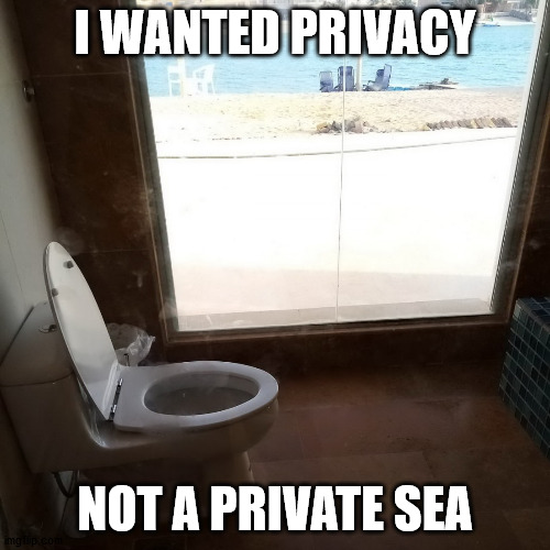 I WANTED PRIVACY; NOT A PRIVATE SEA | made w/ Imgflip meme maker