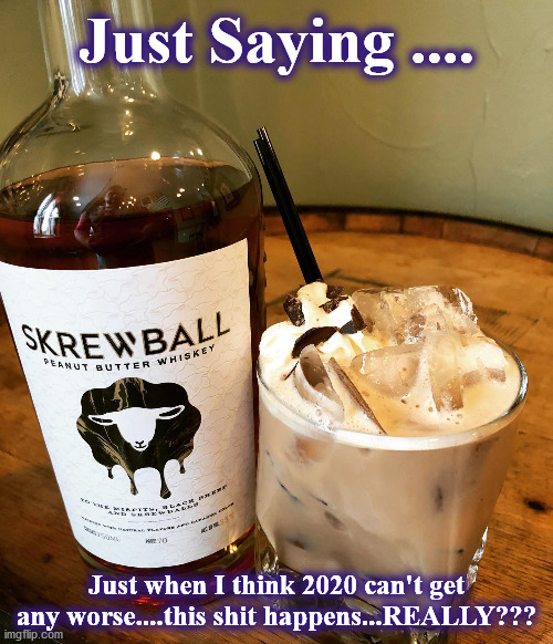 drink | Just Saying .... Just when I think 2020 can't get any worse....this shit happens...REALLY??? | image tagged in drink | made w/ Imgflip meme maker