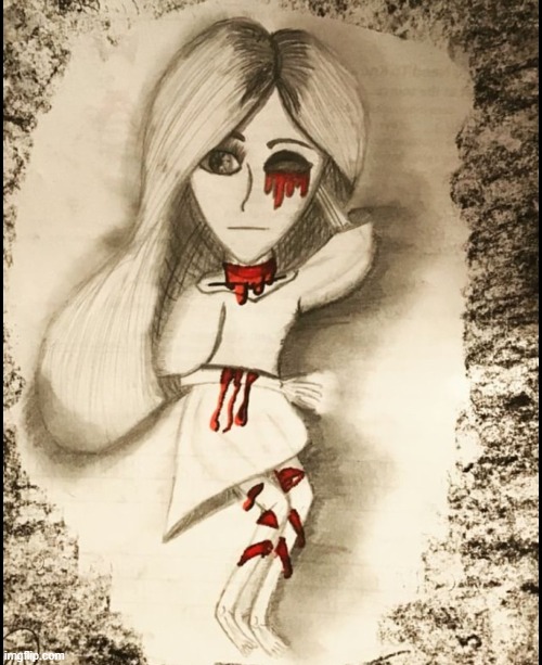 Just some Suicide Sadie art. | image tagged in creepypasta | made w/ Imgflip meme maker