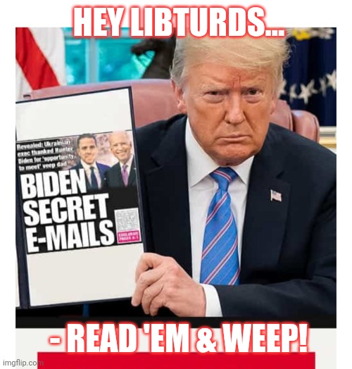 Warning: play some very sad C&W tunes while reading... | HEY LIBTURDS... - READ 'EM & WEEP! | image tagged in libtards,suck,vote trump,2020 | made w/ Imgflip meme maker