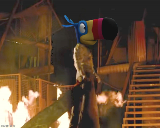 toucan sam pyramid head | image tagged in toucan sam pyramid head,silent hill,fruit loops,toucan sam,horror movie,pyramid head | made w/ Imgflip meme maker