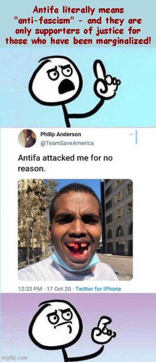 Antifa: wolves in sheep's clothing | Antifa literally means "anti-fascism" - and they are only supporters of justice for those who have been marginalized! | image tagged in antifa,anarchists,bullies,philip anderson of teamsaveamerica assaulted,wolves in sheep's clothing,antifa assaults black man | made w/ Imgflip meme maker