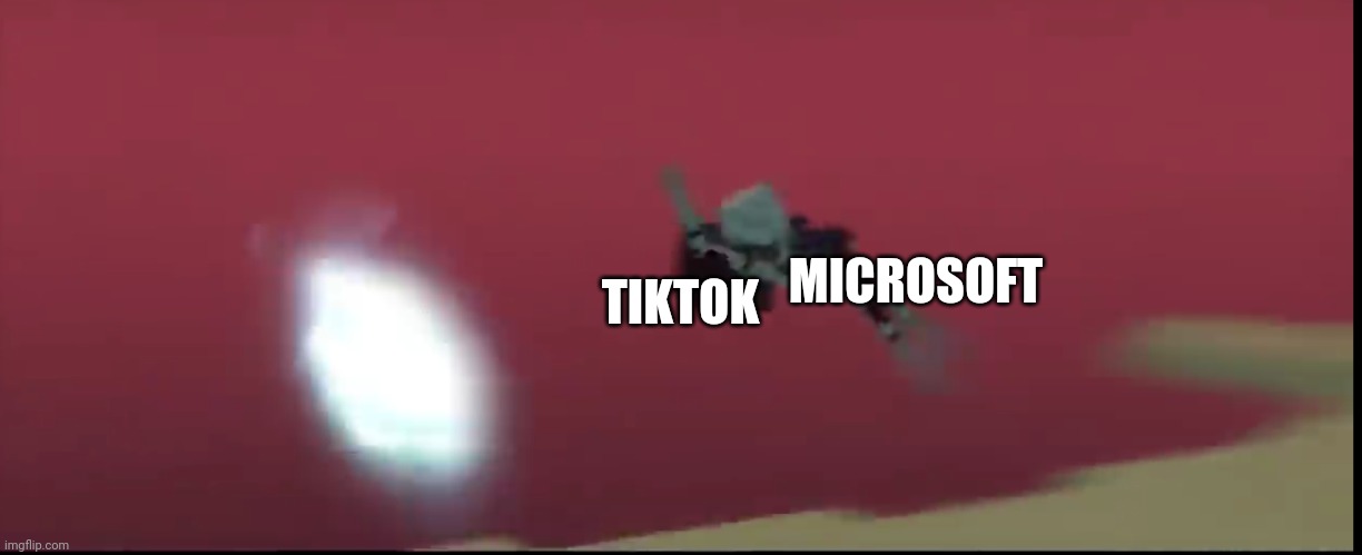 Rainimator end dancer chest | TIKTOK; MICROSOFT | image tagged in rainimator end dancer chest,tiktok,tik tok | made w/ Imgflip meme maker