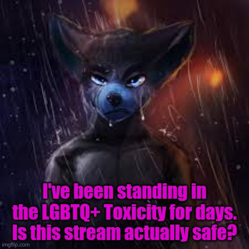 Is it true? | I've been standing in the LGBTQ+ Toxicity for days. Is this stream actually safe? | made w/ Imgflip meme maker