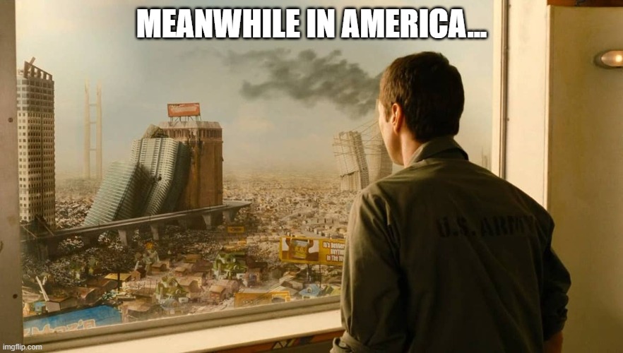 Meanwhile in America | MEANWHILE IN AMERICA... | image tagged in idiocracy,capitalism | made w/ Imgflip meme maker