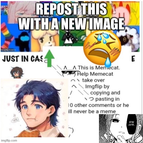 Accepted the Challenge | image tagged in repost,anime,memes,how cute,challenge | made w/ Imgflip meme maker