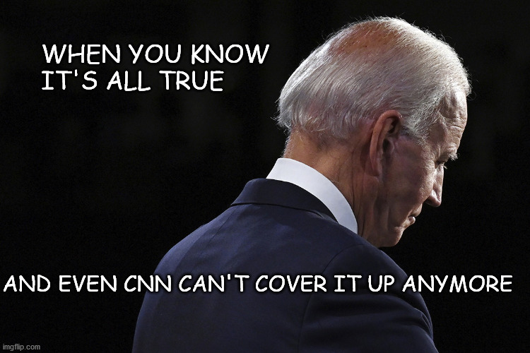 Biden campaign collapse | WHEN YOU KNOW
IT'S ALL TRUE; AND EVEN CNN CAN'T COVER IT UP ANYMORE | image tagged in politics | made w/ Imgflip meme maker