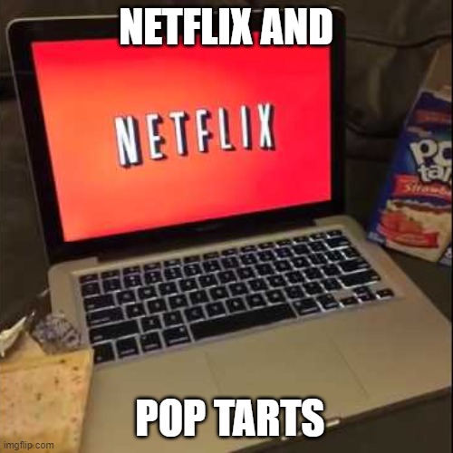 Netflix and poptarts | NETFLIX AND POP TARTS | image tagged in netflix and poptarts | made w/ Imgflip meme maker