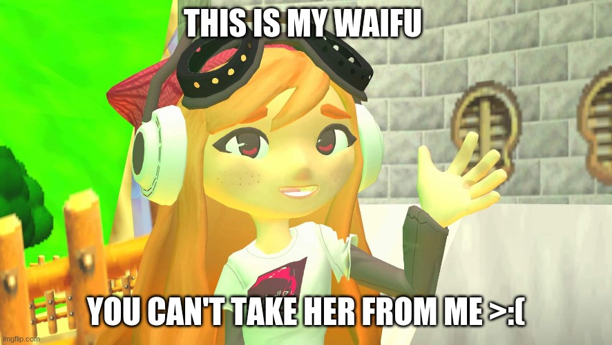 THIS IS MY WAIFU; YOU CAN'T TAKE HER FROM ME >:( | made w/ Imgflip meme maker