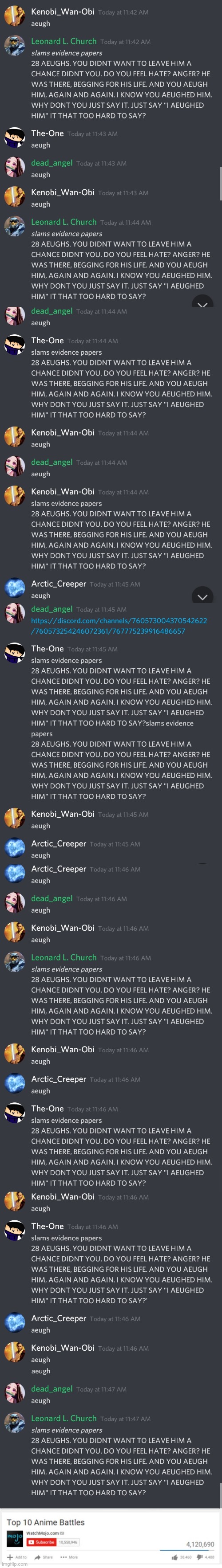 image tagged in top 10 anime battles | made w/ Imgflip meme maker