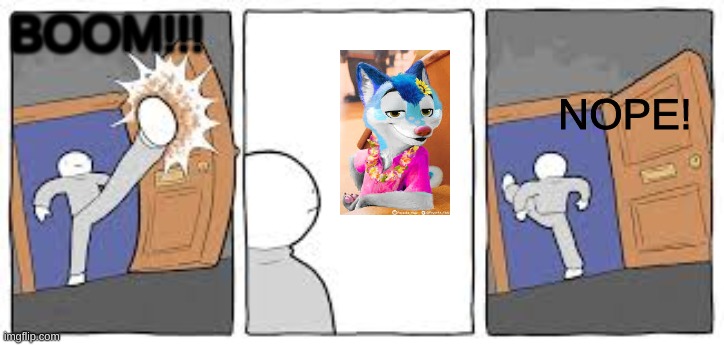 Instant regret... Fluke Husky Edition (Fluke is a furry Youtuber) | BOOM!!! NOPE! | image tagged in sight of regret guy | made w/ Imgflip meme maker