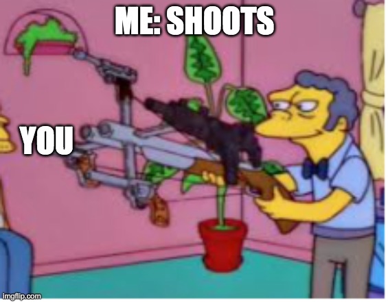 ME: SHOOTS YOU | made w/ Imgflip meme maker