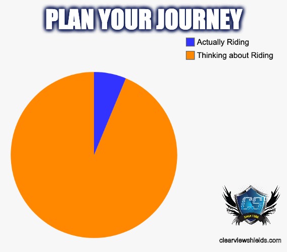 Plan Your Journey | PLAN YOUR JOURNEY; clearviewshields.com | image tagged in motorcycle,riding | made w/ Imgflip meme maker
