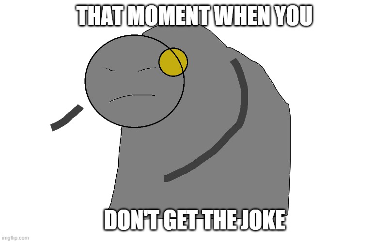 Joe the Rock | THAT MOMENT WHEN YOU; DON'T GET THE JOKE | image tagged in joe,memes,that moment when | made w/ Imgflip meme maker