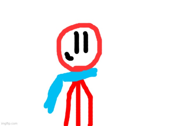 I drew Stickdanny in a scarf cuz why not | image tagged in blank white template,stickdanny | made w/ Imgflip meme maker