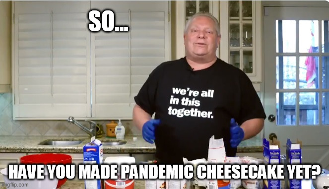 SO... HAVE YOU MADE PANDEMIC CHEESECAKE YET? | image tagged in memes | made w/ Imgflip meme maker