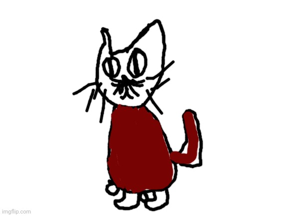 My drawing of a cat (with s-pen) | image tagged in blank white template | made w/ Imgflip meme maker