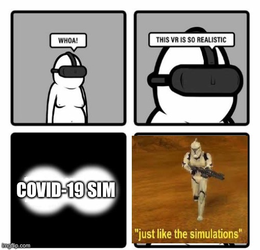 Just like it | COVID-19 SIM | image tagged in whoa this vr is so realistic | made w/ Imgflip meme maker