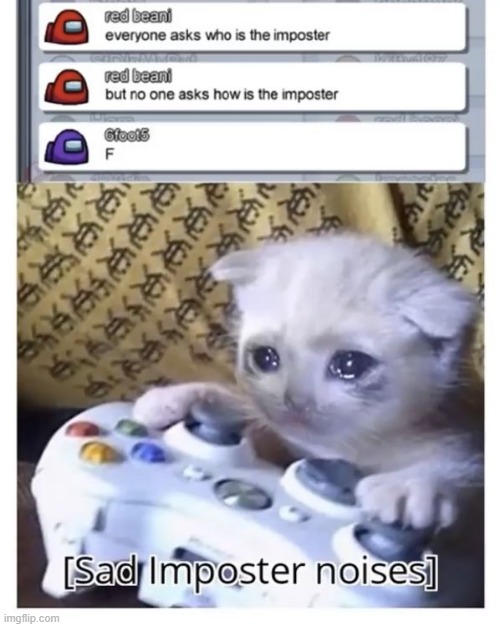 Sad imposter | image tagged in among us | made w/ Imgflip meme maker