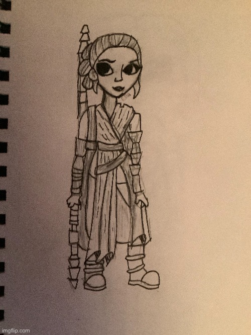 Another drawing, this one is Rey | made w/ Imgflip meme maker