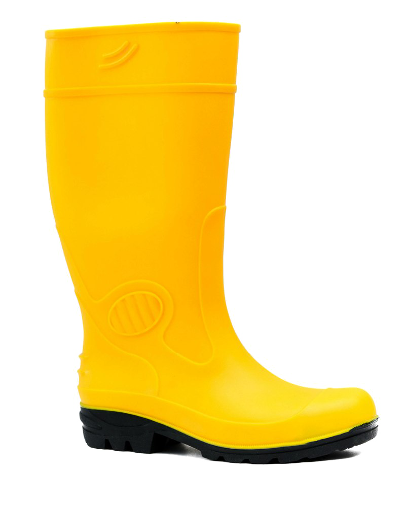 High Quality Yellow Rubber Boot With Rough Transparent Background Blank Meme Template