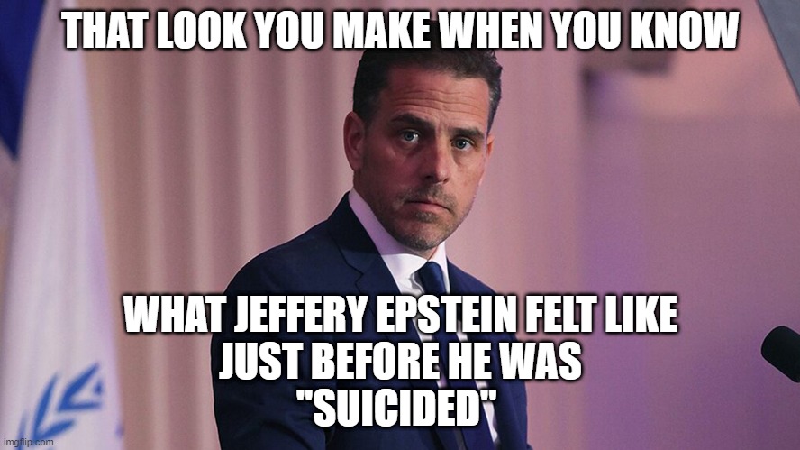 THAT LOOK YOU MAKE WHEN YOU KNOW; WHAT JEFFERY EPSTEIN FELT LIKE
 JUST BEFORE HE WAS 
"SUICIDED" | made w/ Imgflip meme maker